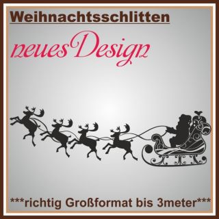 Wandtattoo WeihnachtsSchlitten WeihnachtsMann Kinderzimmer Weihnachten