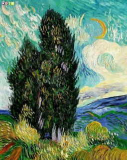 Vincent van Gogh   Zypressen von Saint Remy b81173 40x50cm Ölgemälde