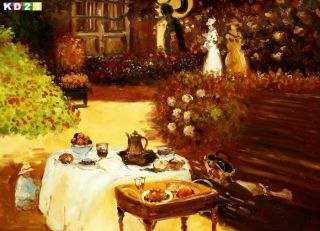 Claude Monet Mittag im Garten k80161 90x120 CM Olgemaelde handgemalt