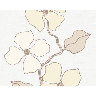 Esprit 1409 37 Tapete, Blumenranke, weiß beige, Design City Glam