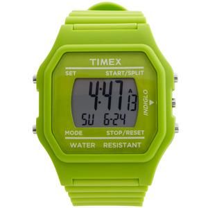90 TIMEX 80 Jumbo Vintage Green Digital Resin Mens Unisex New Watch
