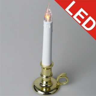 LED Kerze flackernd gold weiß 21cm LED Deko