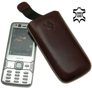 Nokia N82 Lederetui Handytasche Schutzhülle in BRAUN