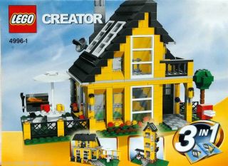 LEGO BAUANLEITUNG 4996 Bauplan Stadt Haus Ferienhaus