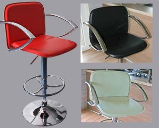 2x Barhocker Lounge Stuhl Florenz schwarzweißrot