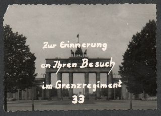 Foto DDR Brandenburger Tor Besuch im Grenzregiment 33