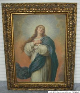 Madonna Mutter Gottes Ölgemälde 91 cm x 115,5 cm Heinrich Knöfler