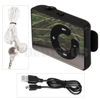 8GB USB Mini MP3 Musik Player Spieler mit Clip Verspiegelt