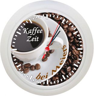 Küchen Wanduhr Kaffee Zeit mit Wunschnamen Coffee Time Neu Küchenuhr