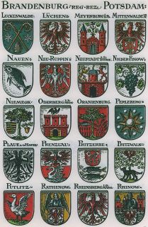 Wappen 1896 Ostpreußen Pommern Schlesien Brandenburg Posen Heraldik