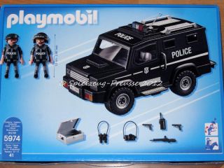 PLAYMOBIL 5974 US Polizei Police Einsatzfahrzeug Tactical Car BRANDNEU