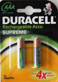 Duracell 2x AAA Akku Supreme 1000mAh 1 2V wiederaufladbar Micro Akkus