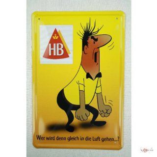 Blechschild HB Männchen alte Tabak Werbung 20 x 30 cm tin sign
