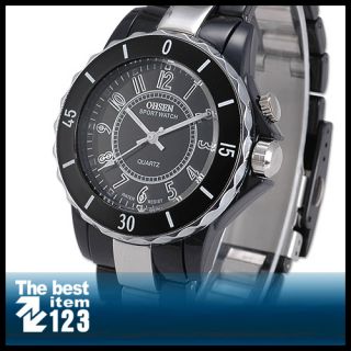 NEU Schwarz 7 Farben LED Analog Herrenuhr Armband Uhr