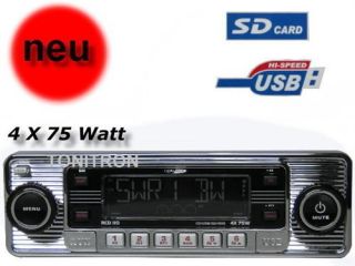 Classic Oldtimer Youngtimer Retro Radio Autoradio USB SD CD MP3 Aux In