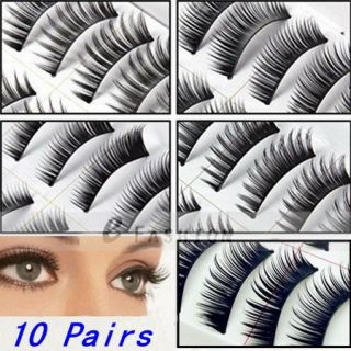 10 Pairs Natural False Eyelashes Make Up Eye Lashes 130 0001