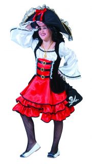 Piratin Sailora Kostüm Pirat Mädchen Western Spanierin Kleid Kinder