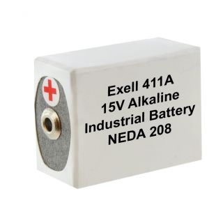 Exell 411A Alkaline 15V Battery Replaces NEDA 208, 10F20, BLR121
