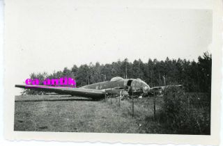 Heinkel He 111 flugzeug Bomber abgeschossen Wrack Foto