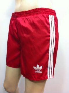 ADIDAS Glanz Nylon Shorts Vintage Short Sporthose Rot so121