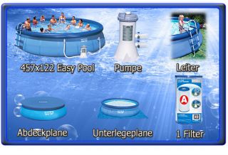 INTEX Pool Swimmingpool Easy Komplettset 457x122cm Neu