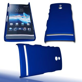 Hardcover Handy Tasche Case Blau f. Sony Xperia P / Handytasche Hard