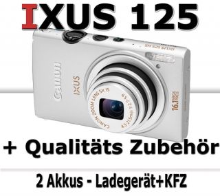 Canon IXUS 125 HS Digitalkamera silber 16 Mgp 5 fach Zoom 3 Zoll Full