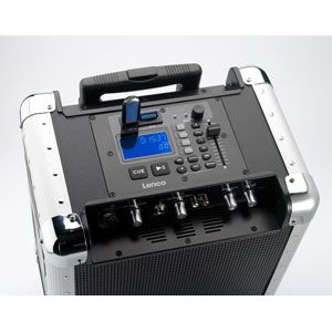 Lenco PA 80 Tragbares Soundsystem mit USB und SD Kartenleser (AUX