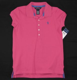 RALPH LAUREN Polo Shirt Hemd Bluse US 7 EUR 134 140 Pink Pony Original