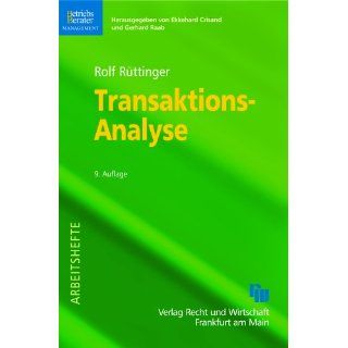 Transaktions Analyse Rolf Rüttinger Bücher