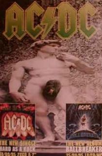 AC/DC RIESIGES ORIGINAL TOURPLAKAT/POSTER 100x150 RAR