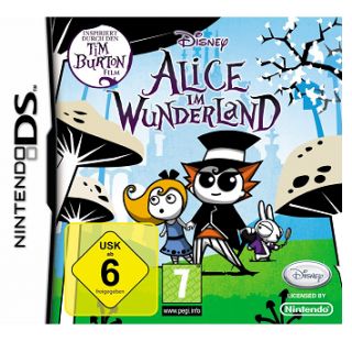 Nintendo DSi Tasche Alice im Wunderland + Zubehör Ladekabel Hülle