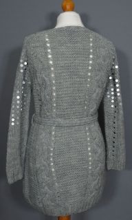Knit Strickjacke Gr.S/36 NP139.95€ Pullover grau Baumwolle *