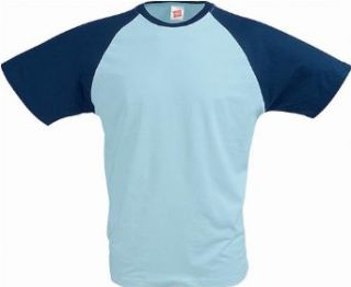 Hanes Baseball Kurzarm T Shirt in Raglan ( bicolor ) in 6 Farben und
