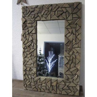 Wunderschöner Holz Spiegel Mediterran Look Riesige 80 cm 