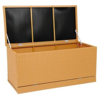 Aufbewahrungsbox beige Stuhlauflagenbox Kissenbox Auflagenkiste