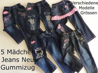 Neue TredY Mädchen Jeans Hosen 3 5st. Gummizug gr98 158