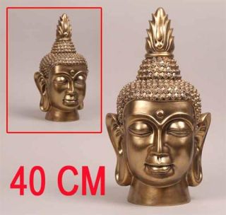 169) Deko BUDDHA Kopf gold Asien Thailand Feng Shui Figur 40 cm NEU