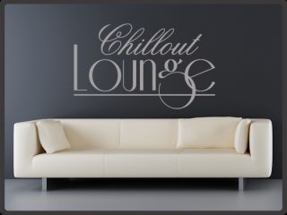 S171 Wandtattoo Chillout Lounge Wandaufkleber für´s Wohnzimmer