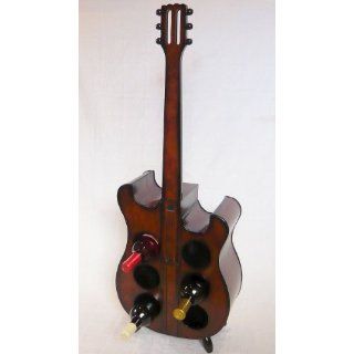 Weinregal Flaschenregal Flaschenständer E Gitarre aus Holz 102cm Nr