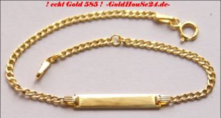 Gold Neuware 585 echt Goldarmband Kinder Baby 14 Karat Armband mit