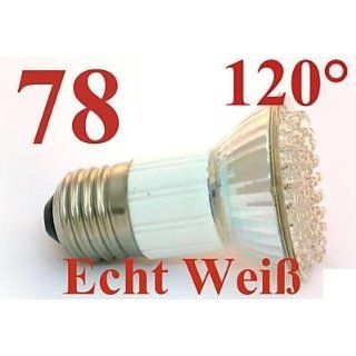 78 LED Strahler E27 120° Echt Weiss Spot Ø63mm 