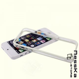 iPhone 5 Weiß/Transparent Silikon TPU Bumper Schutzhülle Case Hülle