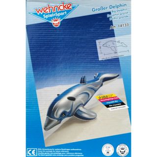 Schwimmtier Reittier Delfin   Aufblasbarer Delphin   Länge 190 cm