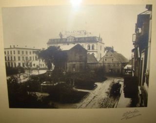 Deichstrasse mit Dölles Hotel, sign. H.Glocke, ger/G, (186 14059