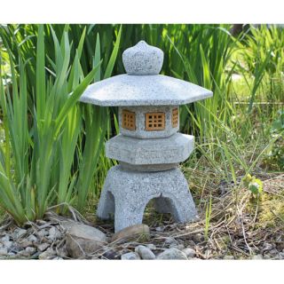 Japanische Granit Steinlaterne Kodai Rokkaku Yukimi