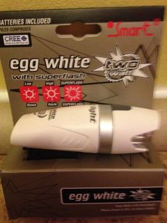 Egg white Egg 2 Watt Lampe Flash LED Fahrrad Bike BL184WWO 2W