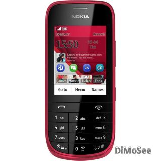 NOKIA Asha 203 Touch+Tast. +Zugabe 8GB dark red