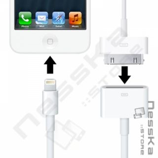 iPhone 5 Lightning Adapter von 8 auf 30 polig Laenge 0 2 Meter USB