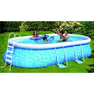 Quick Pool Set Manhattan, 610 x 366 x 122 cm, blau Garten